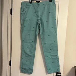 Tommy Hilfiger Teal Chinos with Elephant Design